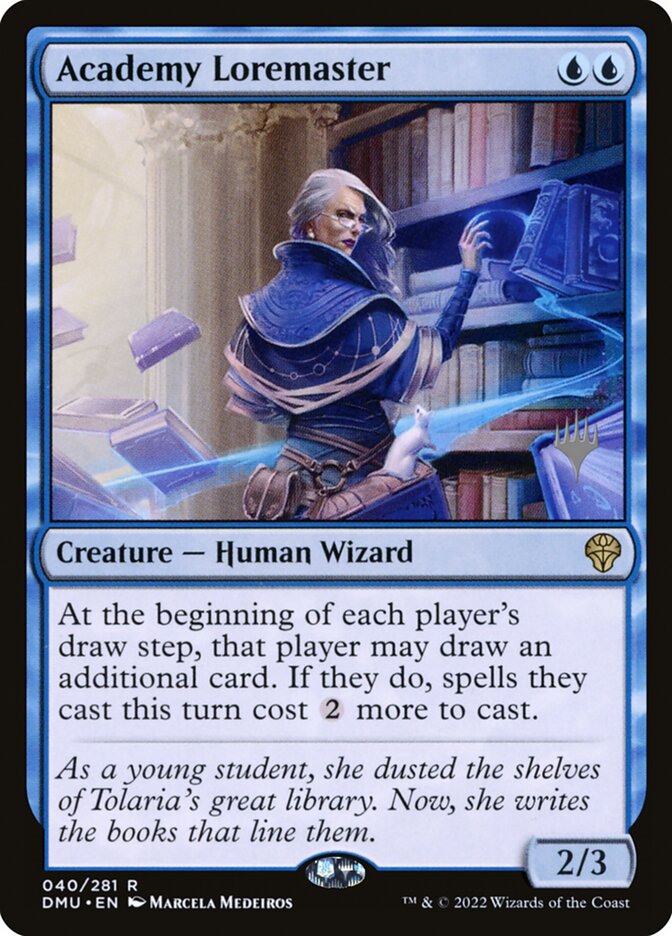 Academy Loremaster – Rare Magic: The Gathering card from Dominaria United Promos (#40p)
