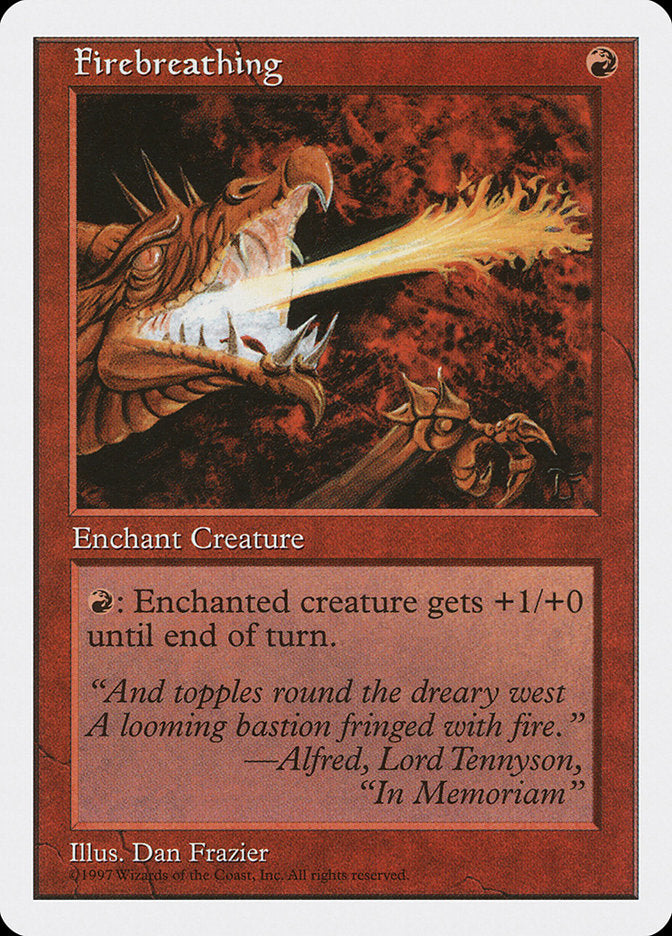 Firebreathing – Common Magic: The Gathering card from Fifth Edition (#228)