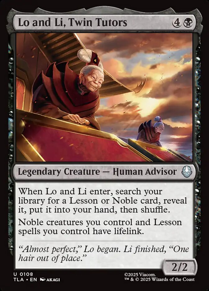 Lo and Li, Twin Tutors – Uncommon Magic: The Gathering card from Avatar: The Last Airbender (#108)