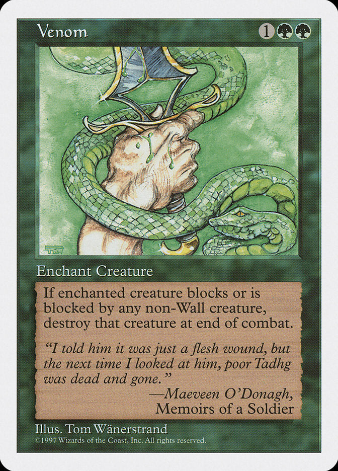 Venom – Common Magic: The Gathering card from Fifth Edition (#336)