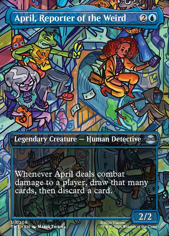 April, Reporter of the Weird – Uncommon Magic: The Gathering card from Teenage Mutant Ninja Turtles (#206)