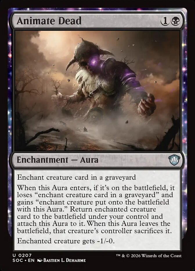 Animate Dead – Uncommon Magic: The Gathering card from Secrets of Strixhaven Commander (#207)