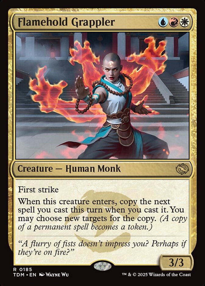 Flamehold Grappler – Rare Magic: The Gathering card from Tarkir: Dragonstorm (#185)