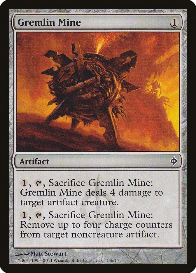 Gremlin Mine – Common Magic: The Gathering card from New Phyrexia (#136)