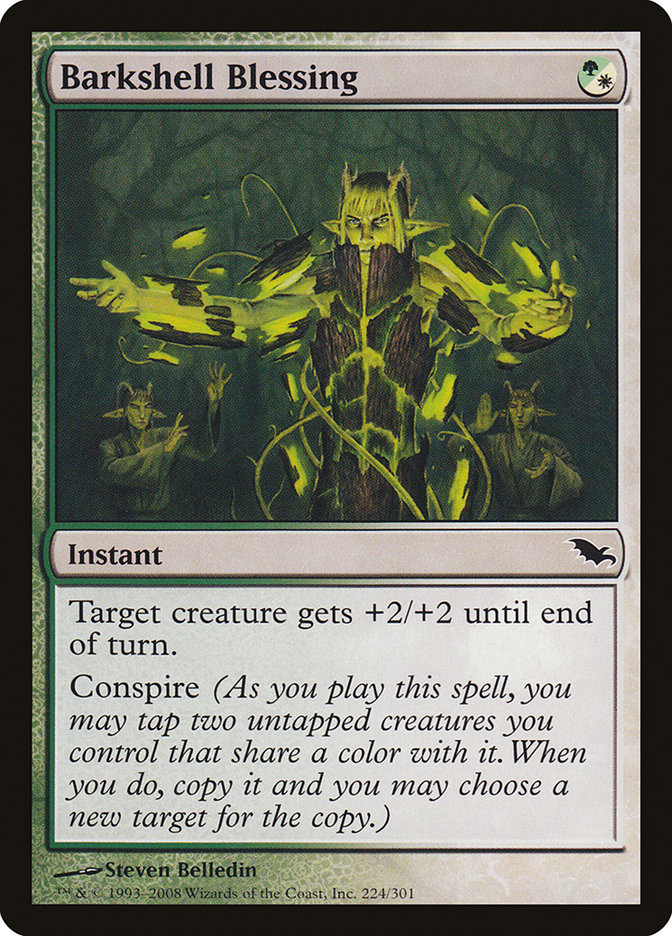Barkshell Blessing – Common Magic: The Gathering card from Shadowmoor (#224)