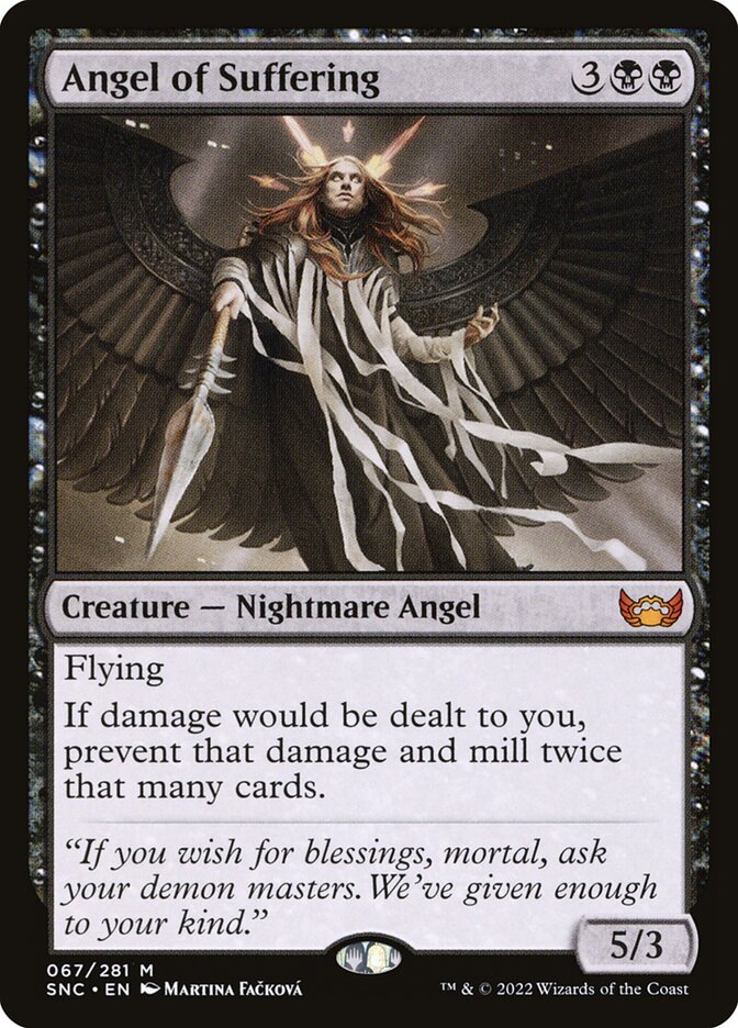 Angel of Suffering – Mythic Magic: The Gathering card from Streets of New Capenna (#67)