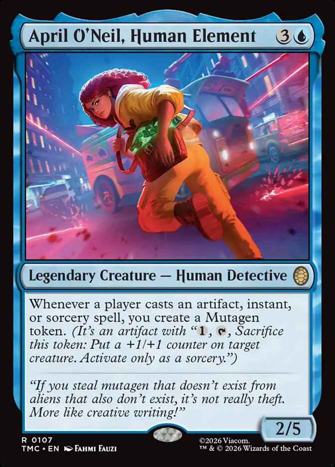 April O'Neil, Human Element – Rare Magic: The Gathering card from Teenage Mutant Ninja Turtles Eternal (#107)
