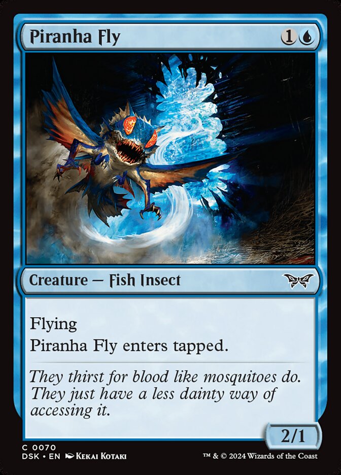 Piranha Fly – Common Magic: The Gathering card from Duskmourn: House of Horror (#70)