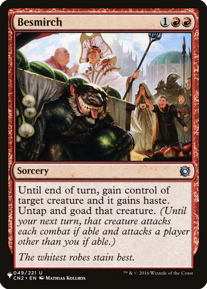 Besmirch – Uncommon Magic: The Gathering card from The List (#CN2-49)