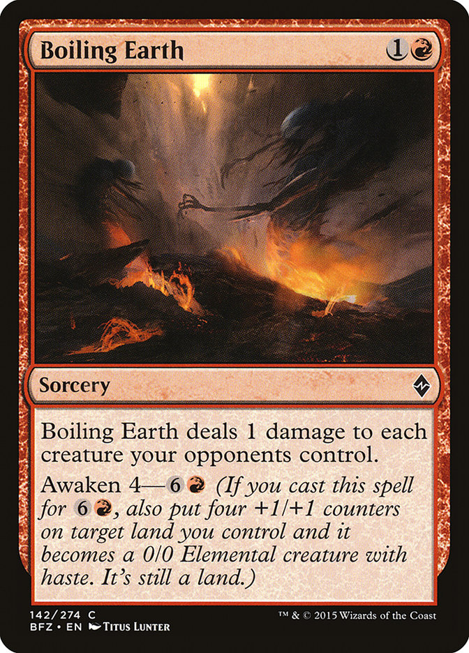 Boiling Earth – Common Magic: The Gathering card from Battle for Zendikar (#142)