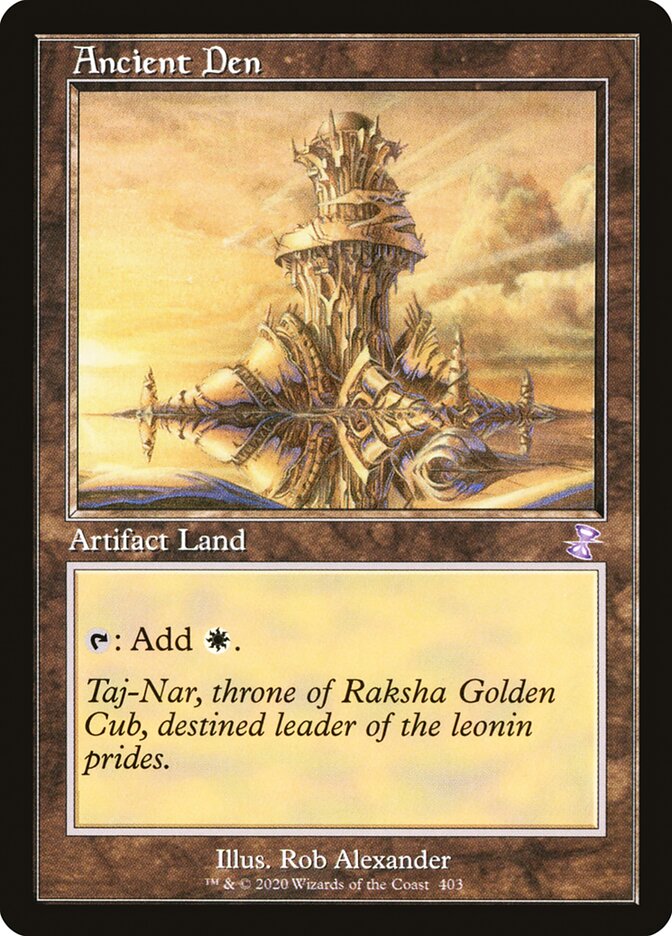 Ancient Den – Special Magic: The Gathering card from Time Spiral Remastered (#403)