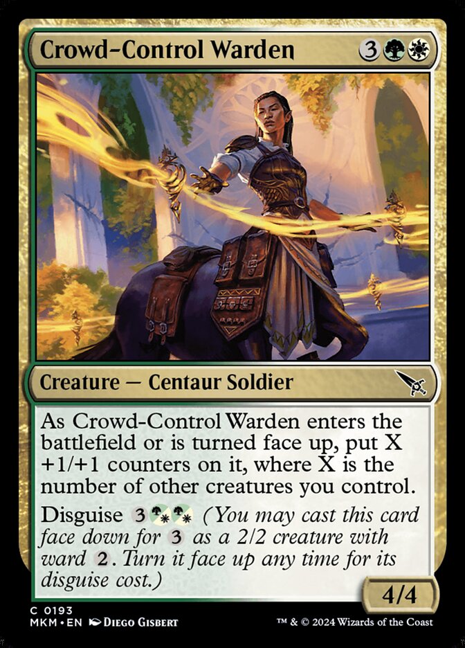 Crowd-Control Warden – Common Magic: The Gathering card from Murders at Karlov Manor (#193)