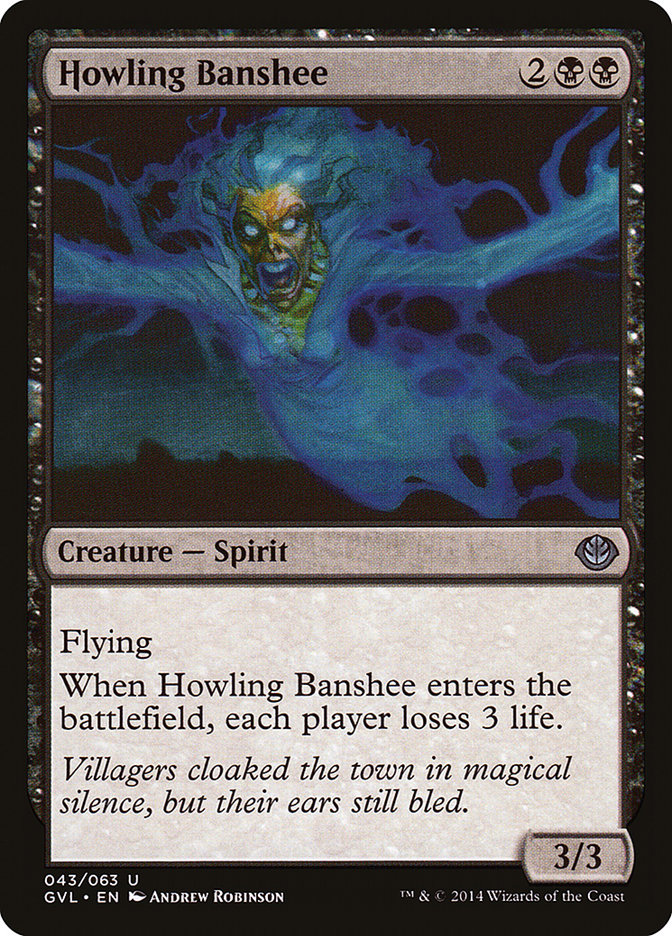 Howling Banshee – Uncommon Magic: The Gathering card from Duel Decks Anthology: Garruk vs. Liliana (#43)