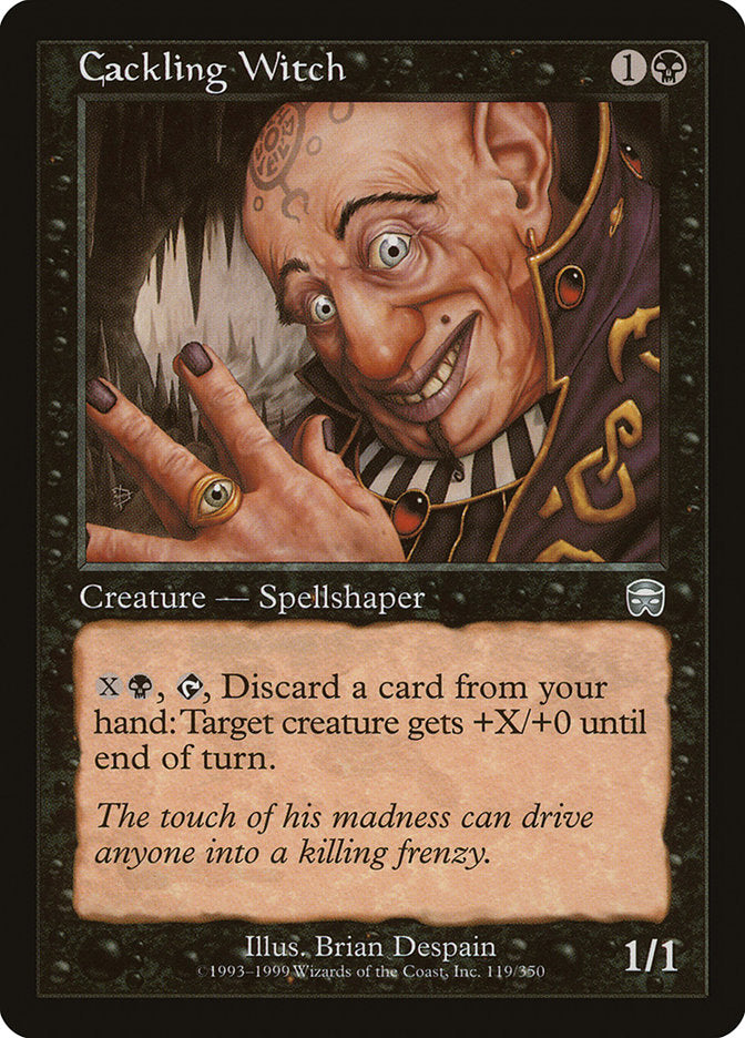 Cackling Witch – Uncommon Magic: The Gathering card from Mercadian Masques (#119)
