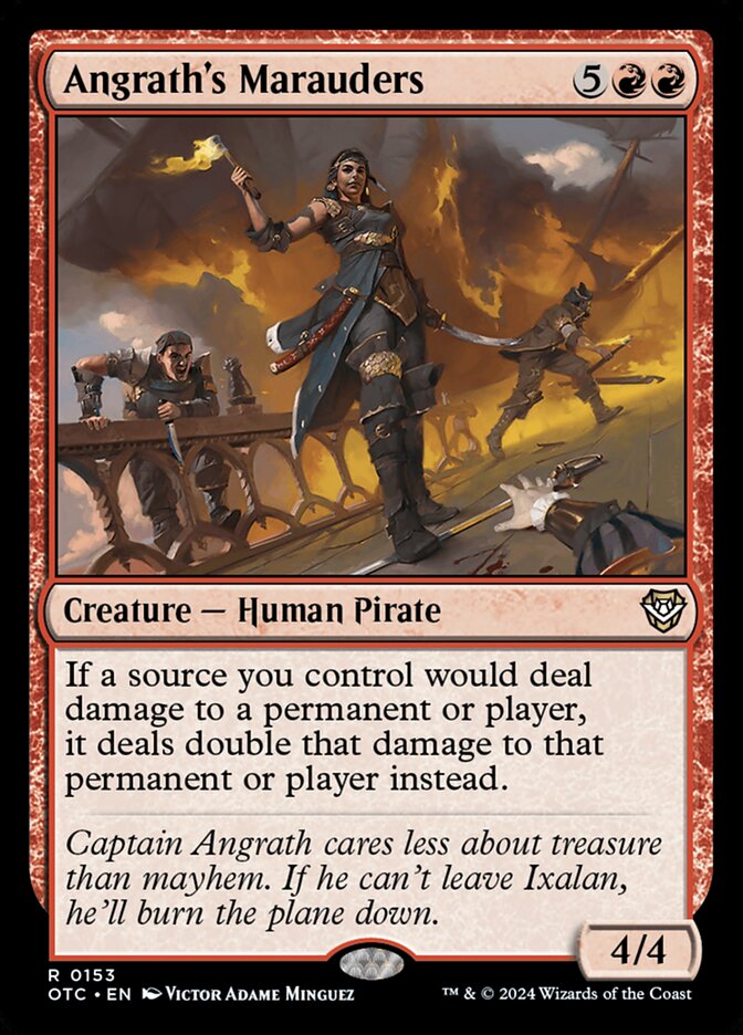 Angrath's Marauders – Rare Magic: The Gathering card from Outlaws of Thunder Junction Commander (#153)