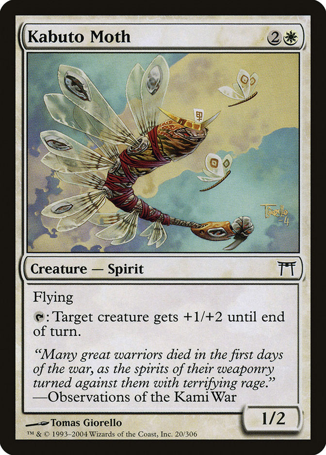 Kabuto Moth – Common Magic: The Gathering card from Champions of Kamigawa (#20)