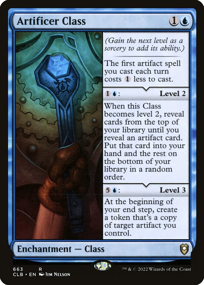 Artificer Class – Rare Magic: The Gathering card from Commander Legends: Battle for Baldur's Gate (#663)