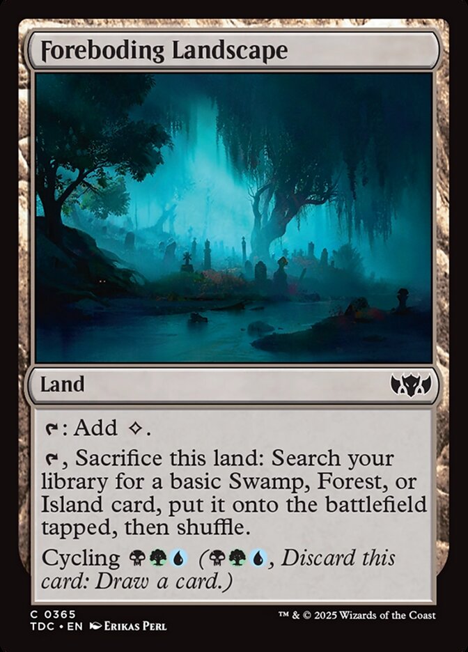 Foreboding Landscape – Common Magic: The Gathering card from Tarkir: Dragonstorm Commander (#365)
