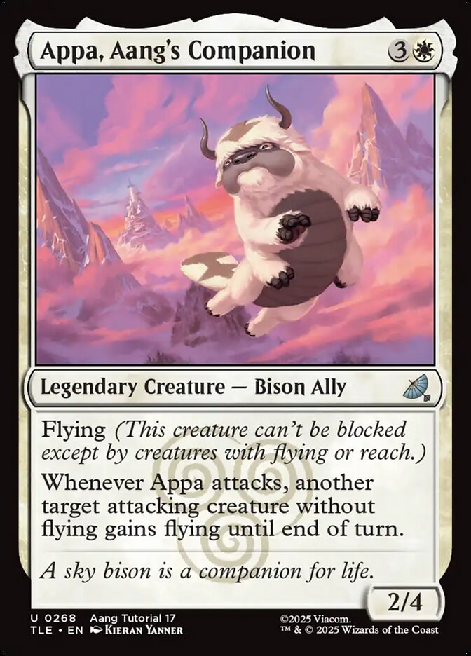 Appa, Aang's Companion – Uncommon Magic: The Gathering card from Avatar: The Last Airbender Eternal (#268)
