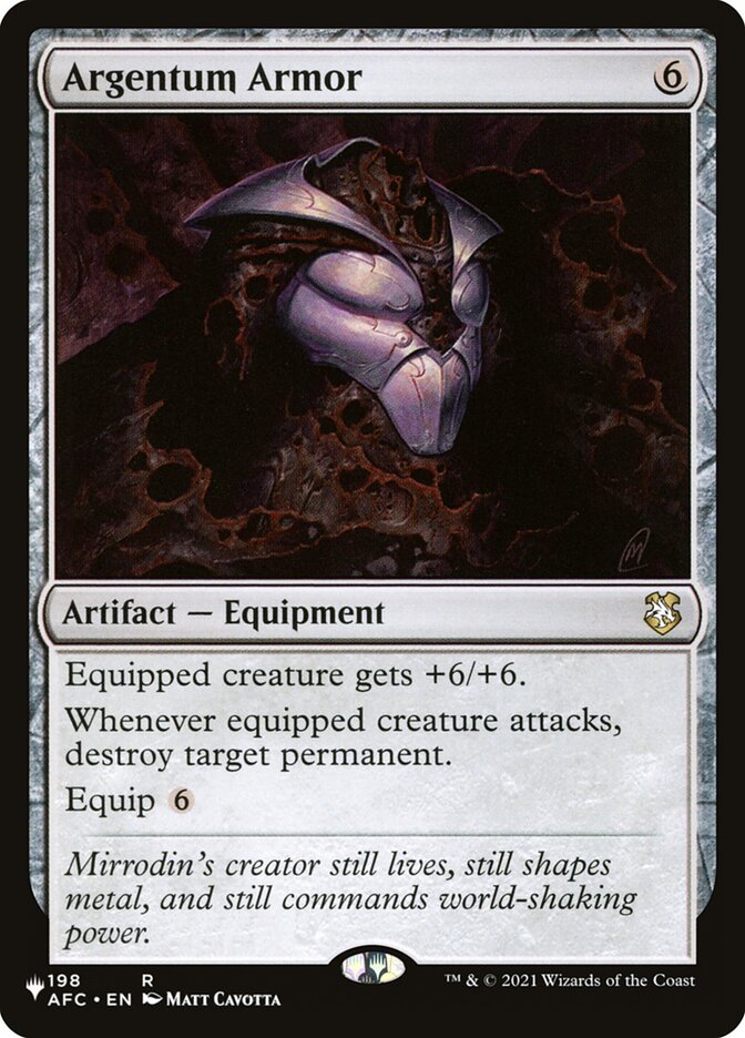 Argentum Armor – Rare Magic: The Gathering card from The List (#AFC-198)