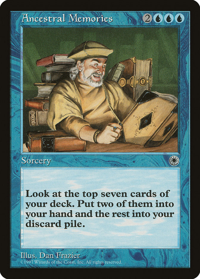 Ancestral Memories – Rare Magic: The Gathering card from Portal (#40)