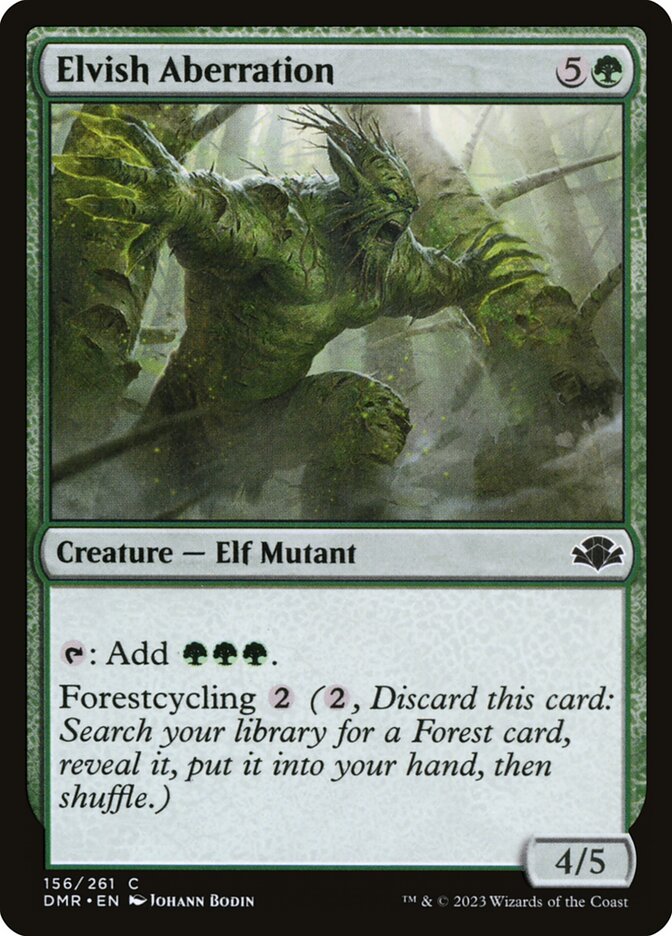 Elvish Aberration – Common Magic: The Gathering card from Dominaria Remastered (#156)
