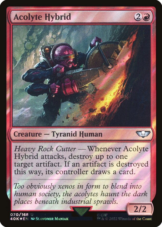 Acolyte Hybrid – Uncommon Magic: The Gathering card from Warhammer 40,000 Commander (#70★)