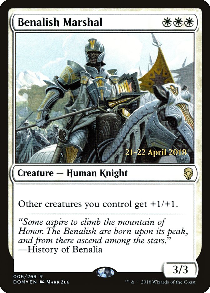 Benalish Marshal – Rare Magic: The Gathering card from Dominaria Promos (#6s)