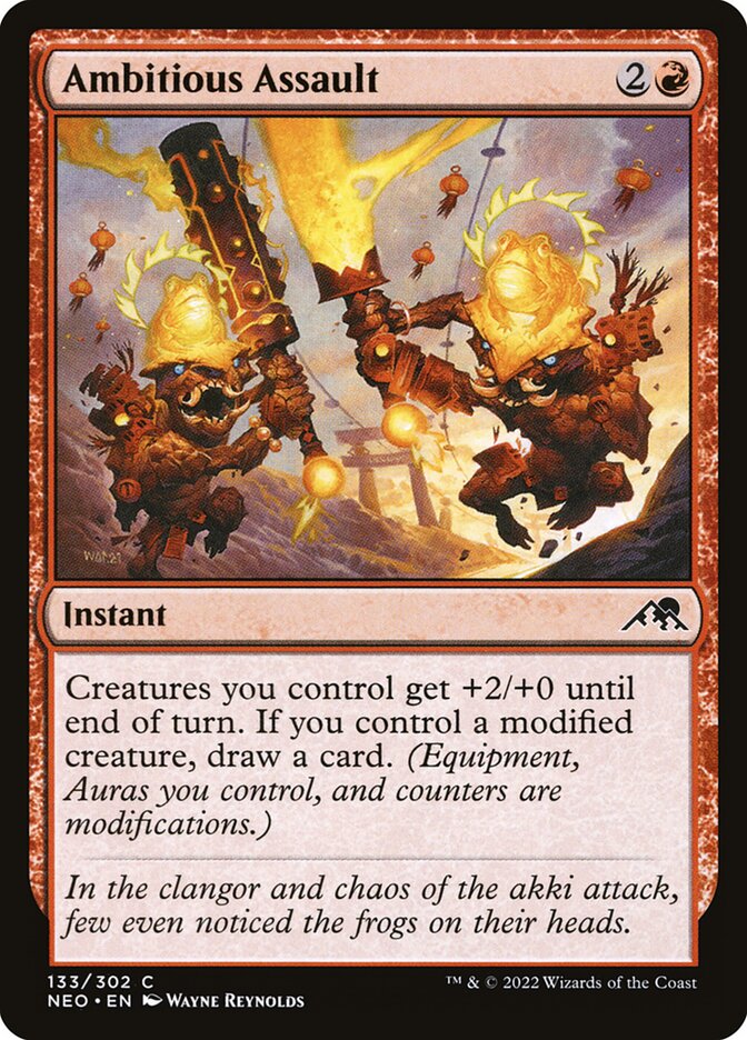 Ambitious Assault – Common Magic: The Gathering card from Kamigawa: Neon Dynasty (#133)