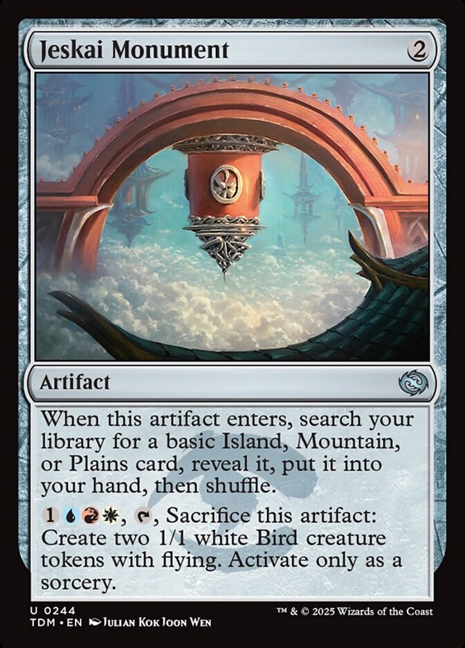 Jeskai Monument – Uncommon Magic: The Gathering card from Tarkir: Dragonstorm (#244)