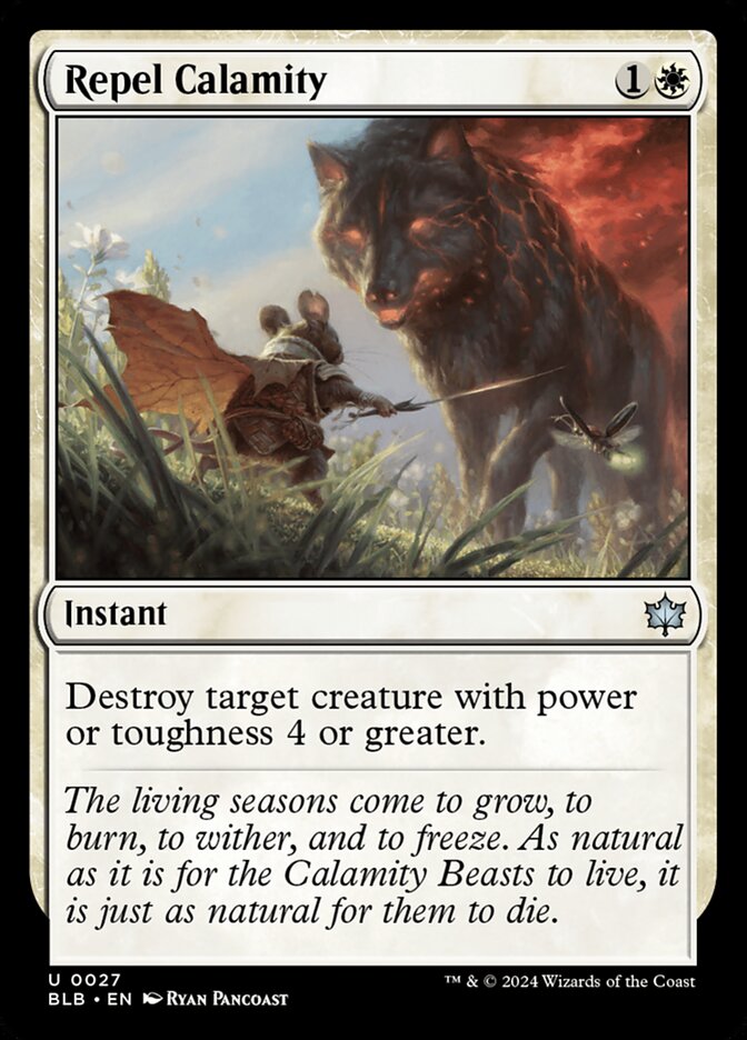Repel Calamity – Uncommon Magic: The Gathering card from Bloomburrow (#27)