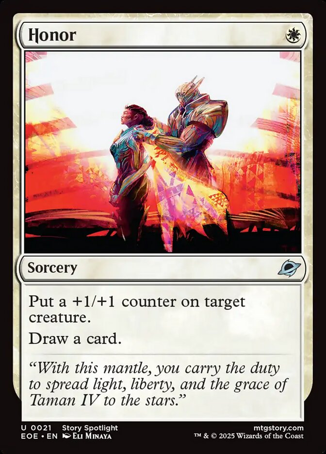 Honor – Uncommon Magic: The Gathering card from Edge of Eternities (#21)