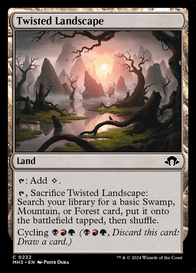 Twisted Landscape – Common Magic: The Gathering card from Modern Horizons 3 (#232)
