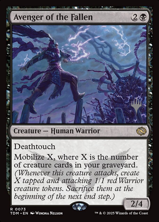 Avenger of the Fallen – Rare Magic: The Gathering card from Tarkir: Dragonstorm Promos (#73p)