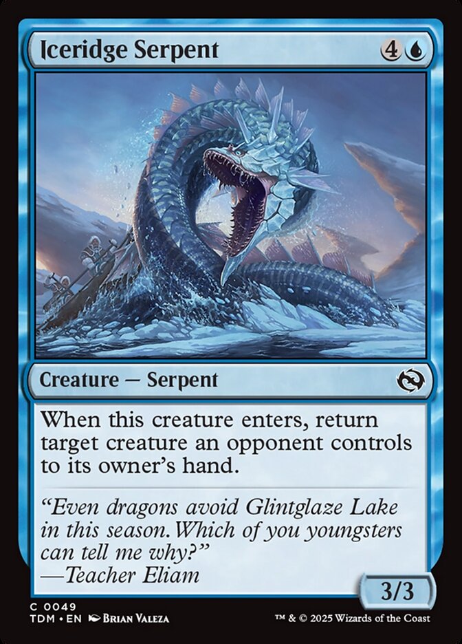 Iceridge Serpent – Common Magic: The Gathering card from Tarkir: Dragonstorm (#49)