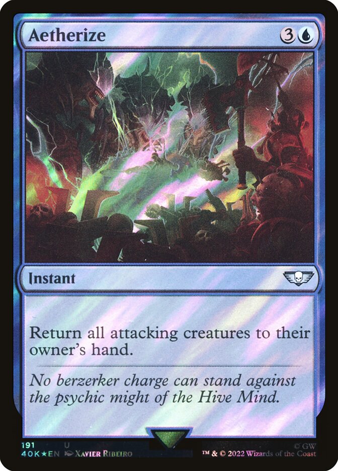 Aetherize – Uncommon Magic: The Gathering card from Warhammer 40,000 Commander (#191★)