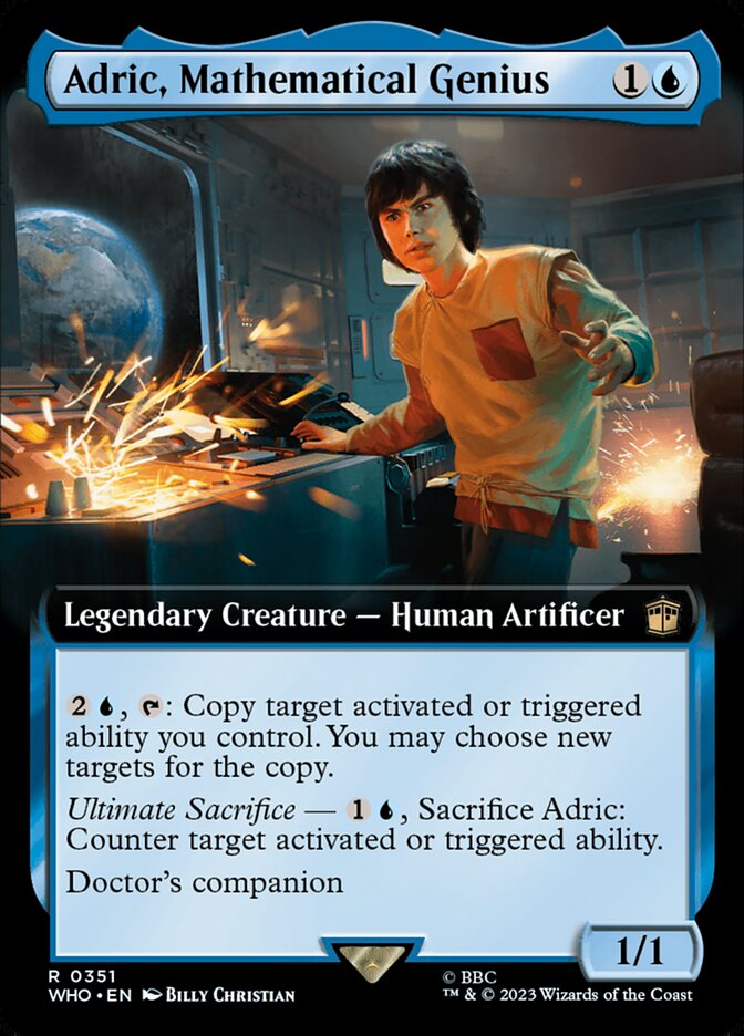 Adric, Mathematical Genius – Rare Magic: The Gathering card from Doctor Who (#351)