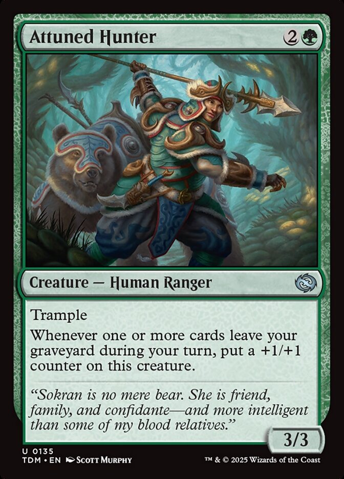 Attuned Hunter – Uncommon Magic: The Gathering card from Tarkir: Dragonstorm (#135)