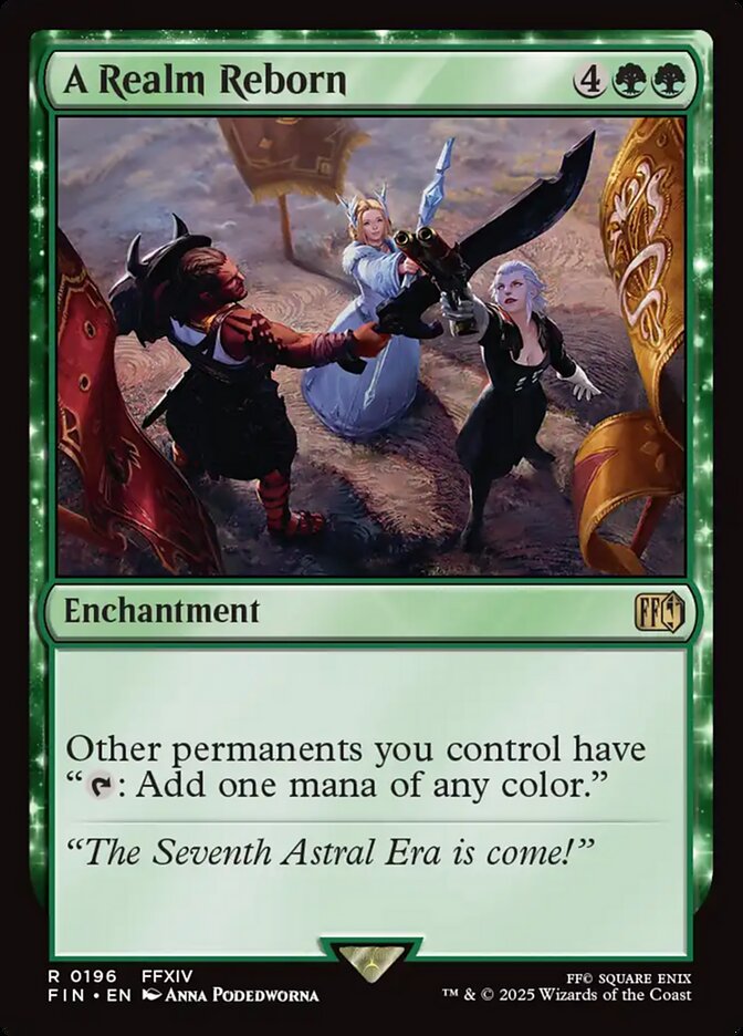 A Realm Reborn – Rare Magic: The Gathering card from Final Fantasy (#196)