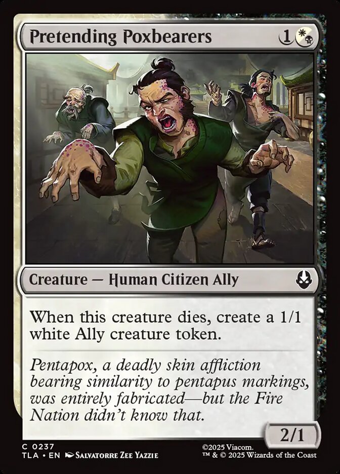Pretending Poxbearers – Common Magic: The Gathering card from Avatar: The Last Airbender (#237)
