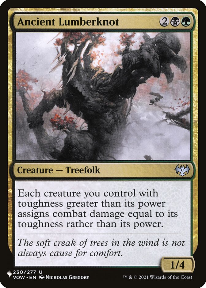Ancient Lumberknot – Uncommon Magic: The Gathering card from The List (#VOW-230)