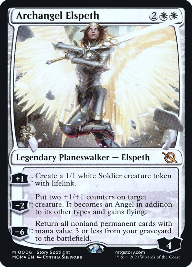 Archangel Elspeth – Mythic Magic: The Gathering card from March of the Machine Promos (#6s)