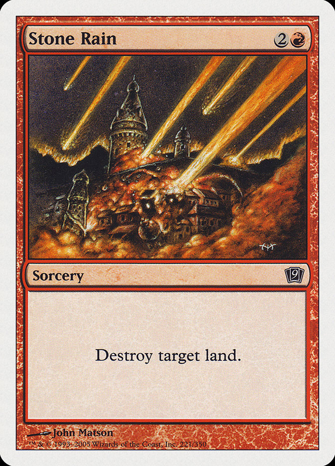 Stone Rain – Common Magic: The Gathering card from Ninth Edition (#221)
