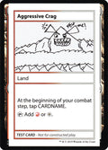 Aggressive Crag – Rare Magic: The Gathering card from Mystery Booster Playtest Cards 2021 (#112)