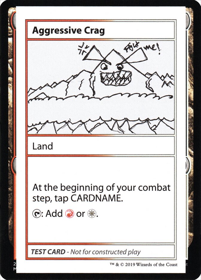 Aggressive Crag – Rare Magic: The Gathering card from Mystery Booster Playtest Cards 2021 (#112)