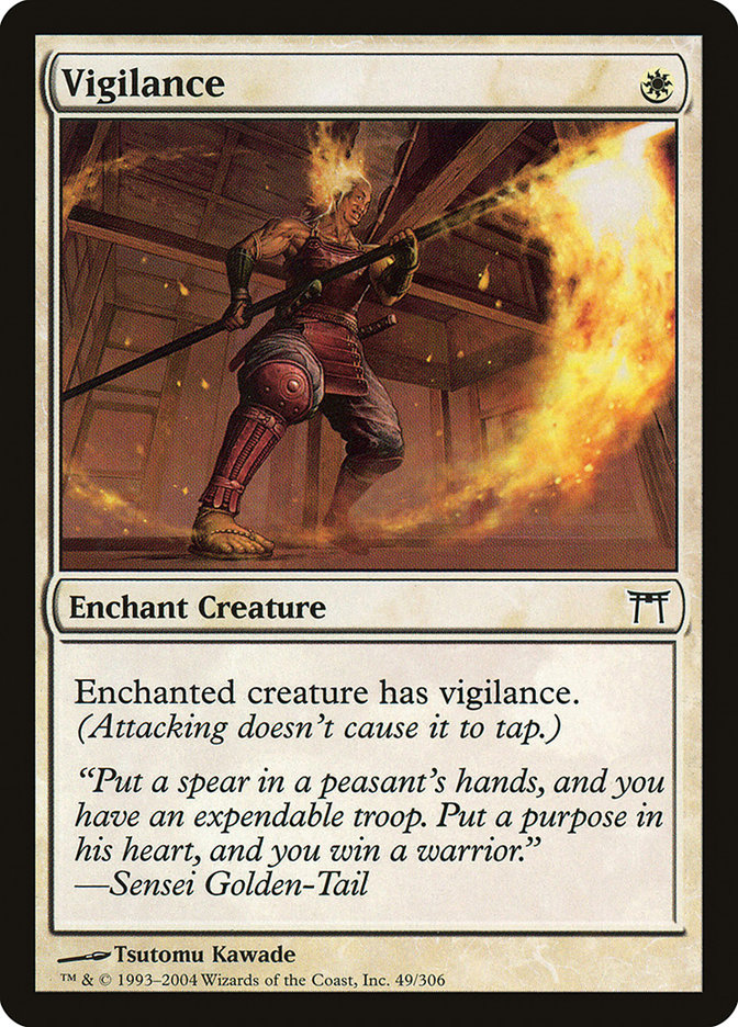 Vigilance – Common Magic: The Gathering card from Champions of Kamigawa (#49)