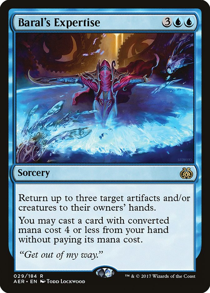 Baral's Expertise – Rare Magic: The Gathering card from Aether Revolt (#29)