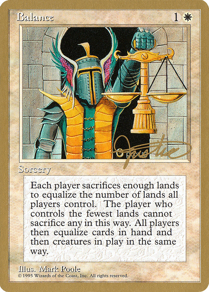 Balance – Rare Magic: The Gathering card from Pro Tour Collector Set (#mj6)