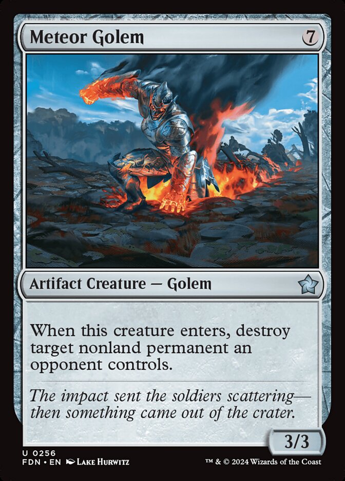 Meteor Golem – Uncommon Magic: The Gathering card from Foundations (#256)