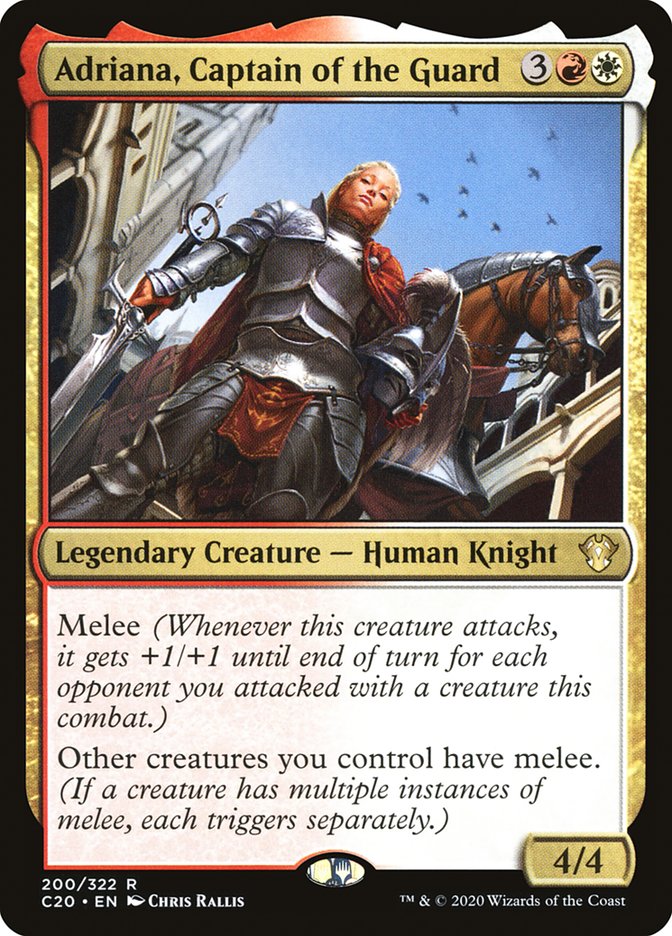Adriana, Captain of the Guard – Rare Magic: The Gathering card from Commander 2020 (#200)